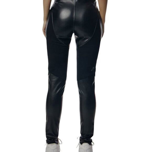 Smoke Rise Black Vegan Leather Moto Skinny Leg Pants Size: Small - Picture 3 of 10